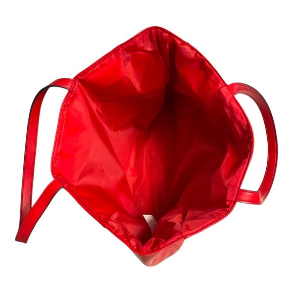 Elizabeth Arden Red Faux Leather Tote Bag – 19x12x4 – Double Handles – 8” Drop – - Picture 6 of 7